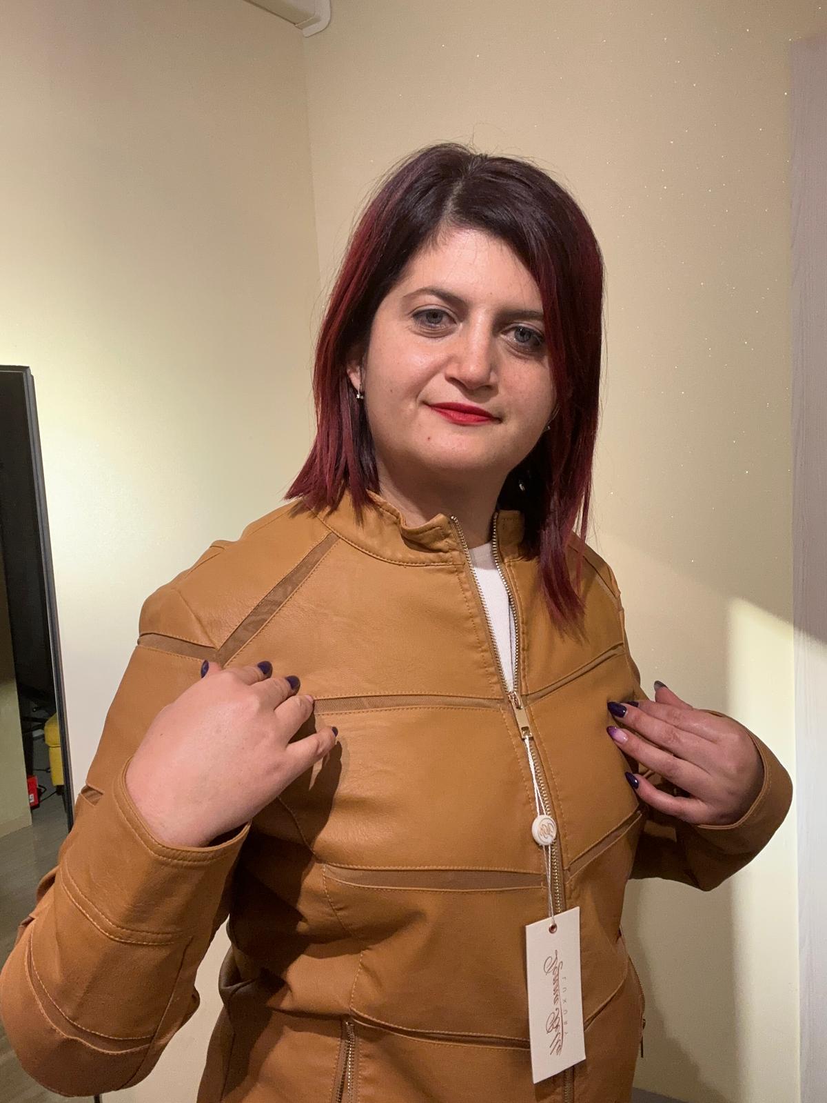 GIUBBINO DONNA ECOPELLE SENAPE