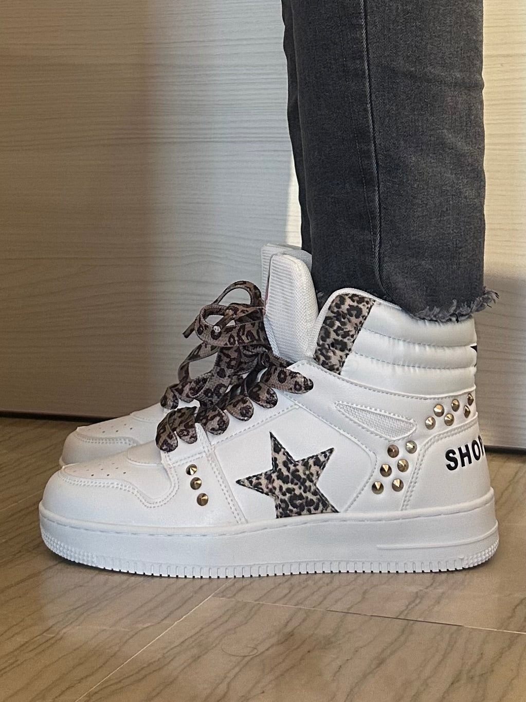 BASKET HAILEY SHOP ART SNEAKER BIANCA E LEOPARDATA