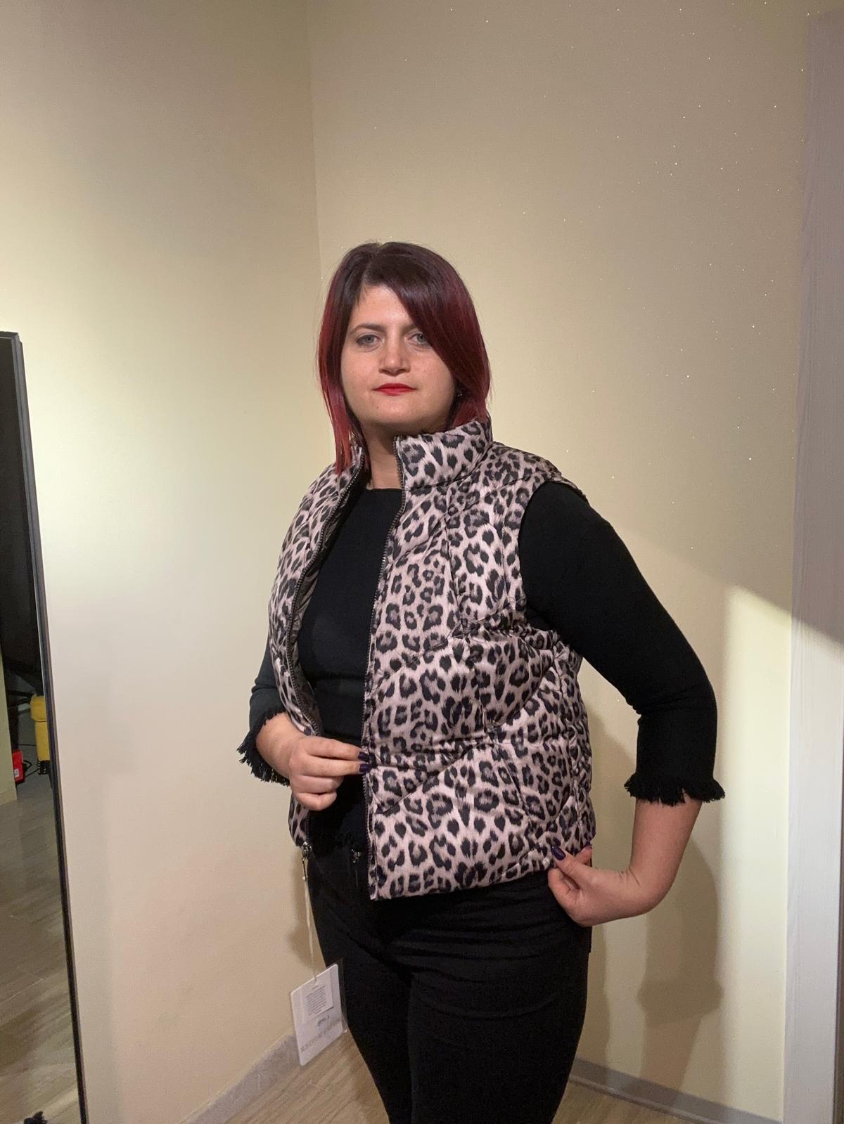 SMANICATO DONNA CORTO LEOPARDATO