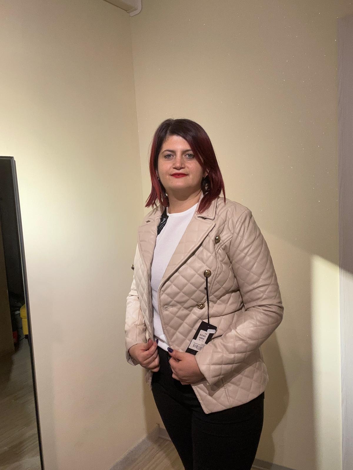 BLAZER DONNA TRAPUNTATO BEIGE DOPPIO PETTO