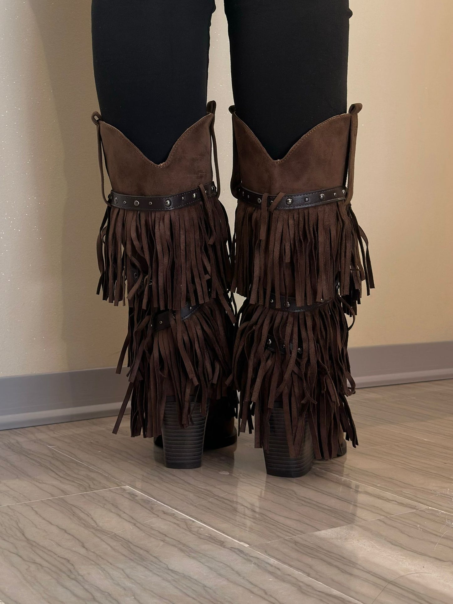 STIVALE DONNA CRICHIC TEXANO IN PELLE CAFFÈ