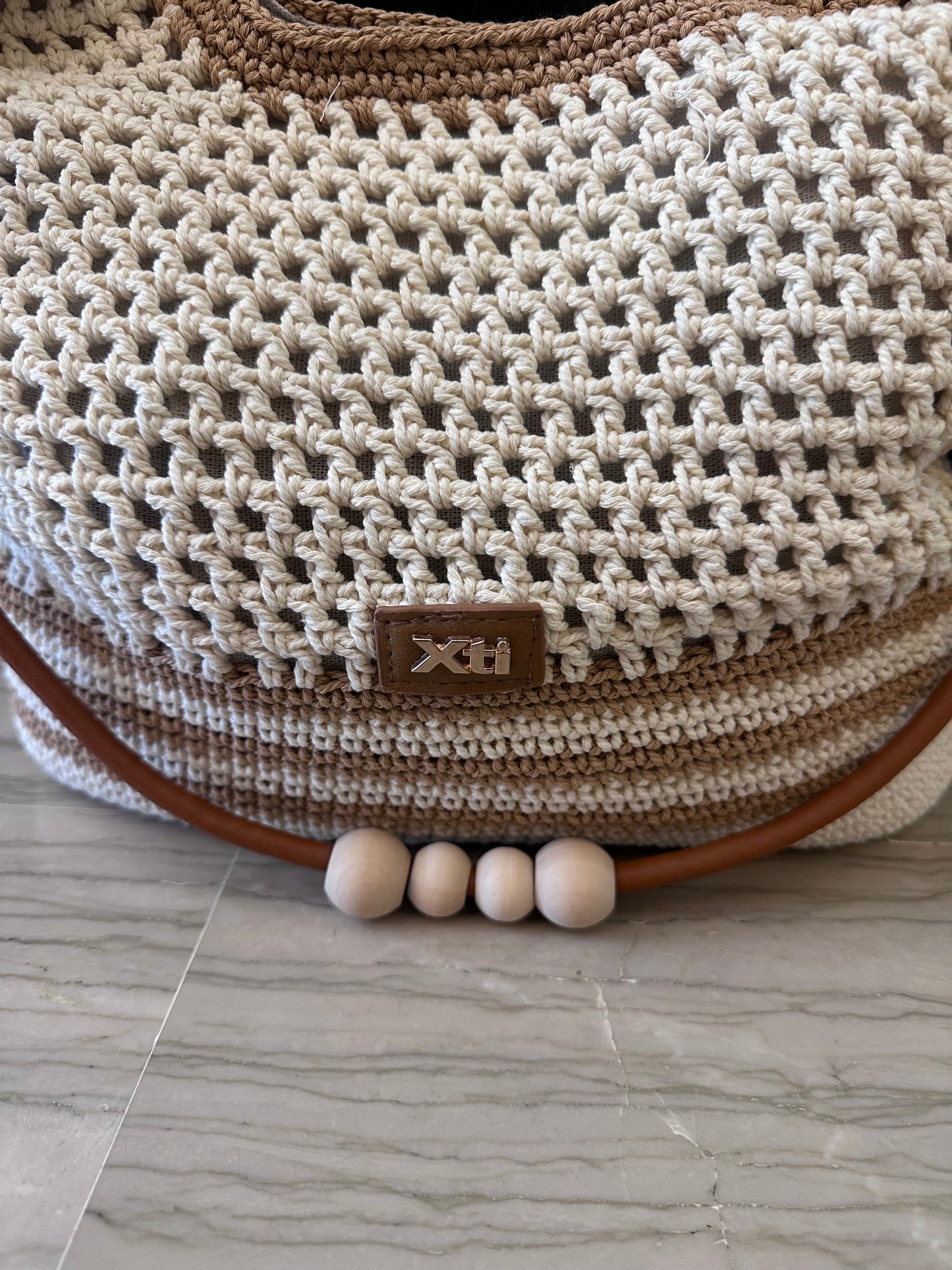 Borsa Xti Intrecciata Naturale con Tracolla – Borsa Donna Estiva in Stile Boho Chic