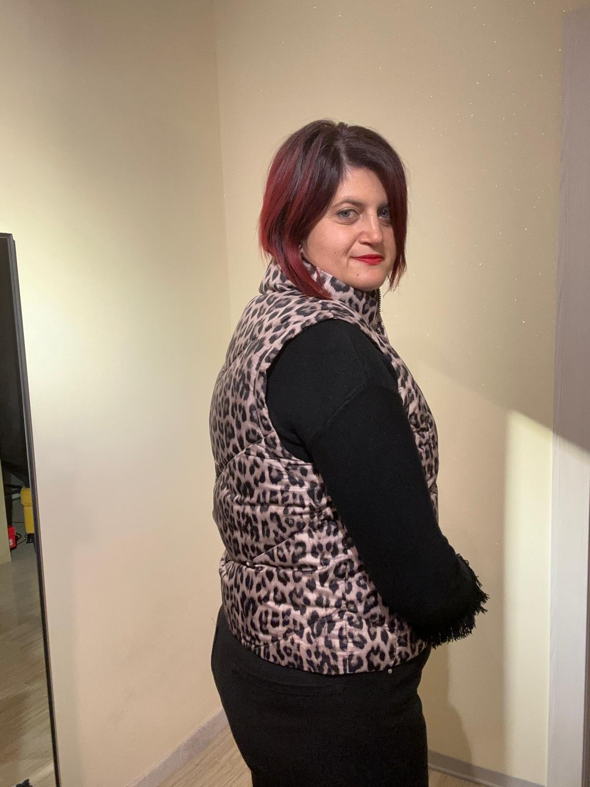 SMANICATO DONNA CORTO LEOPARDATO