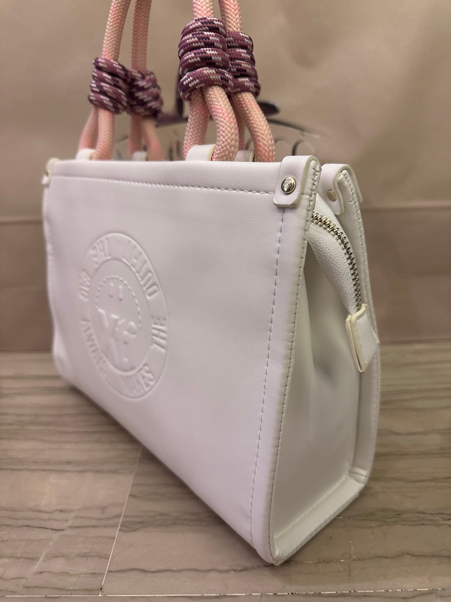Borsa Xti Donna Bianca Semirigida con Manici – Handbag Elegante Rosa Mood