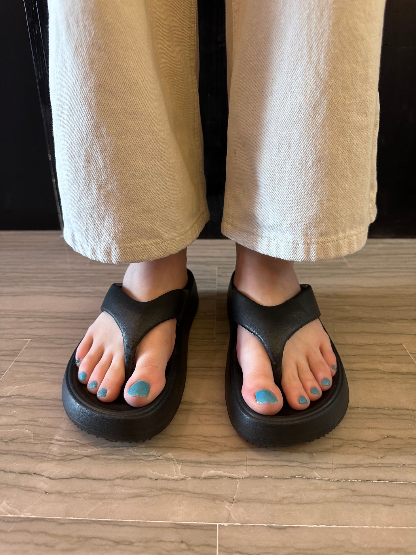 Ciabatta Infradito Donna HOTSAND Nera con Platform – Leggera e Comoda