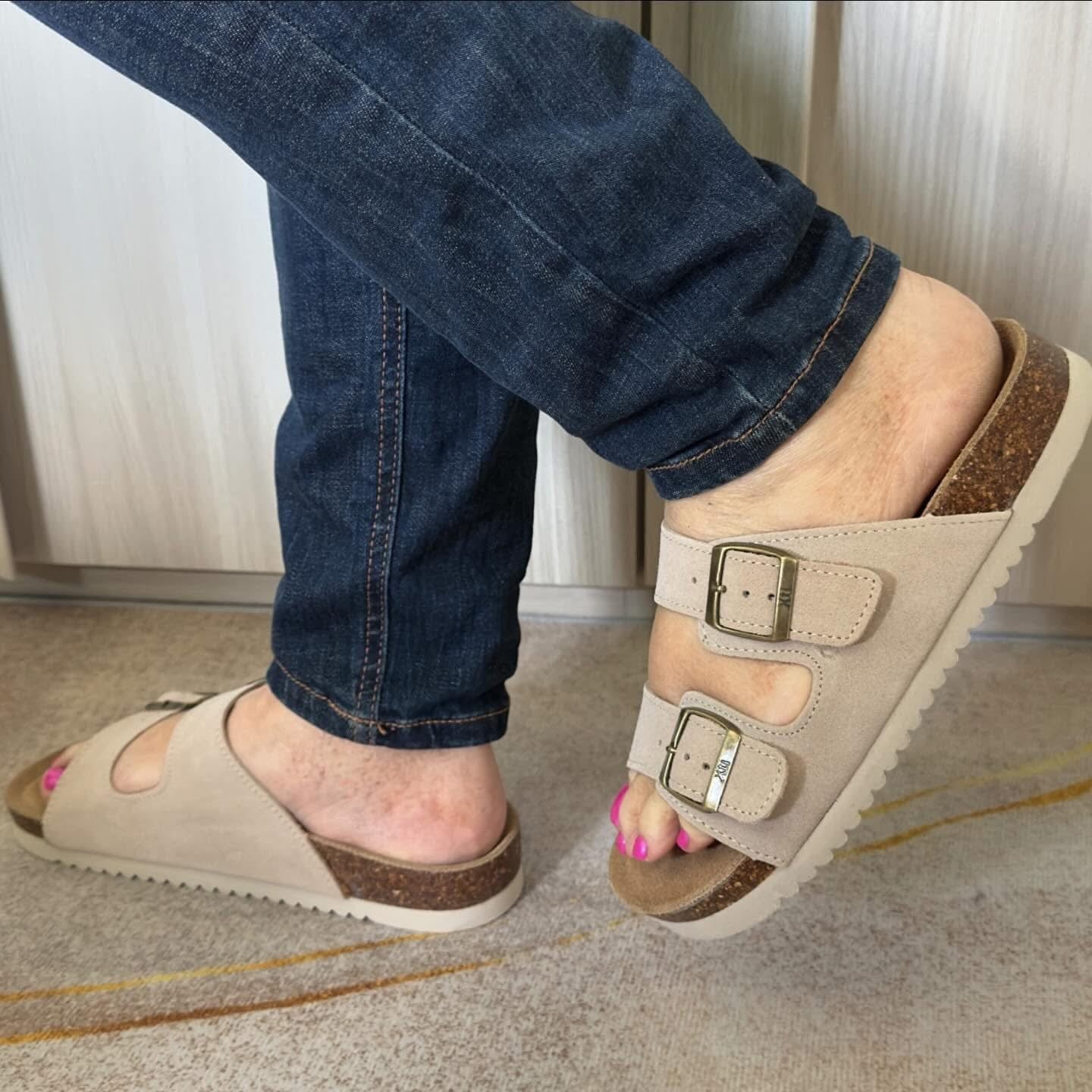 CIABATTA XTI DONNA IN PELLE DOPPIA FASCIA NUDE