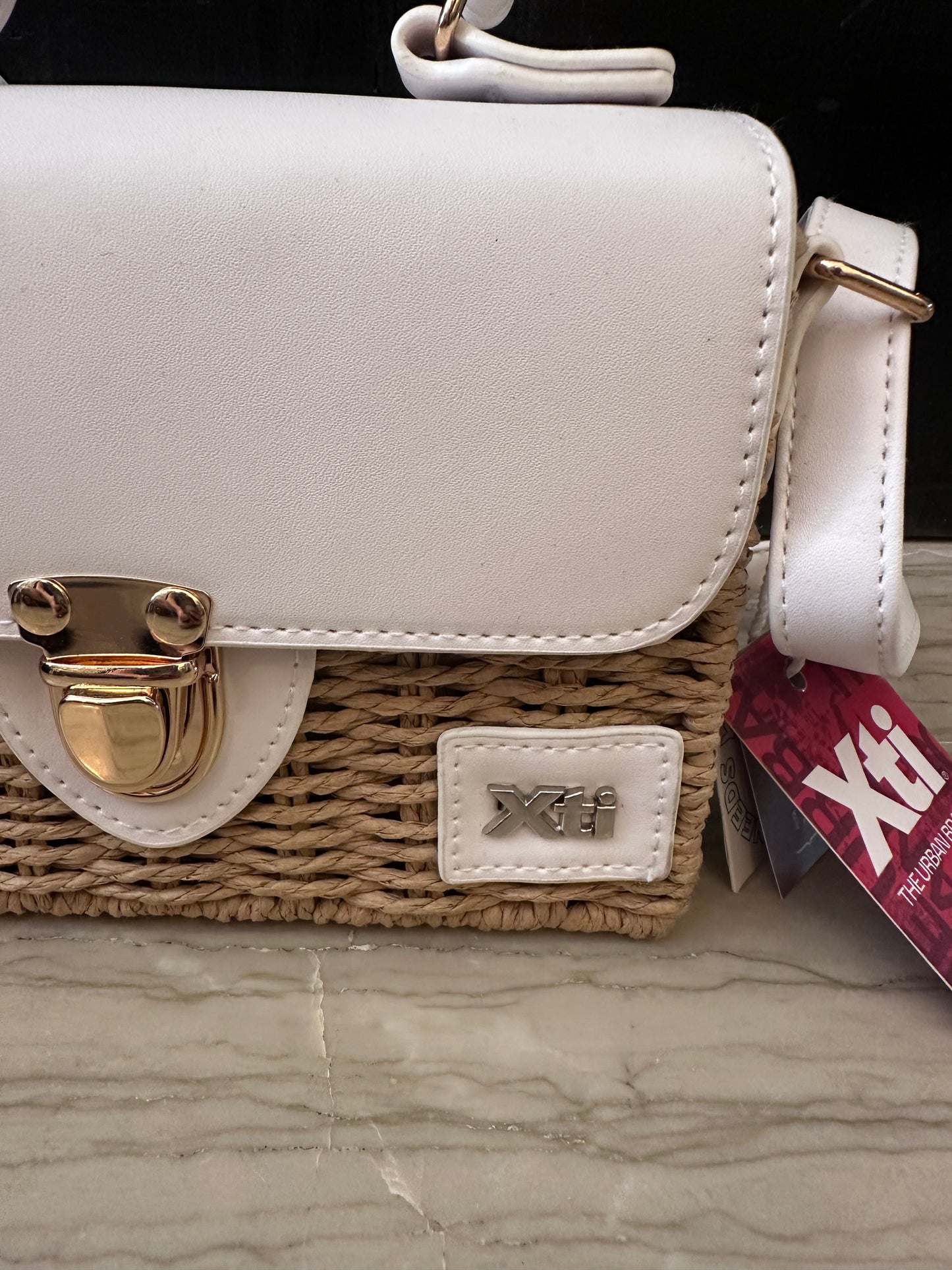 Borsa Xti Bianca Effetto Paglia – Borsa Donna a Mano e Tracolla