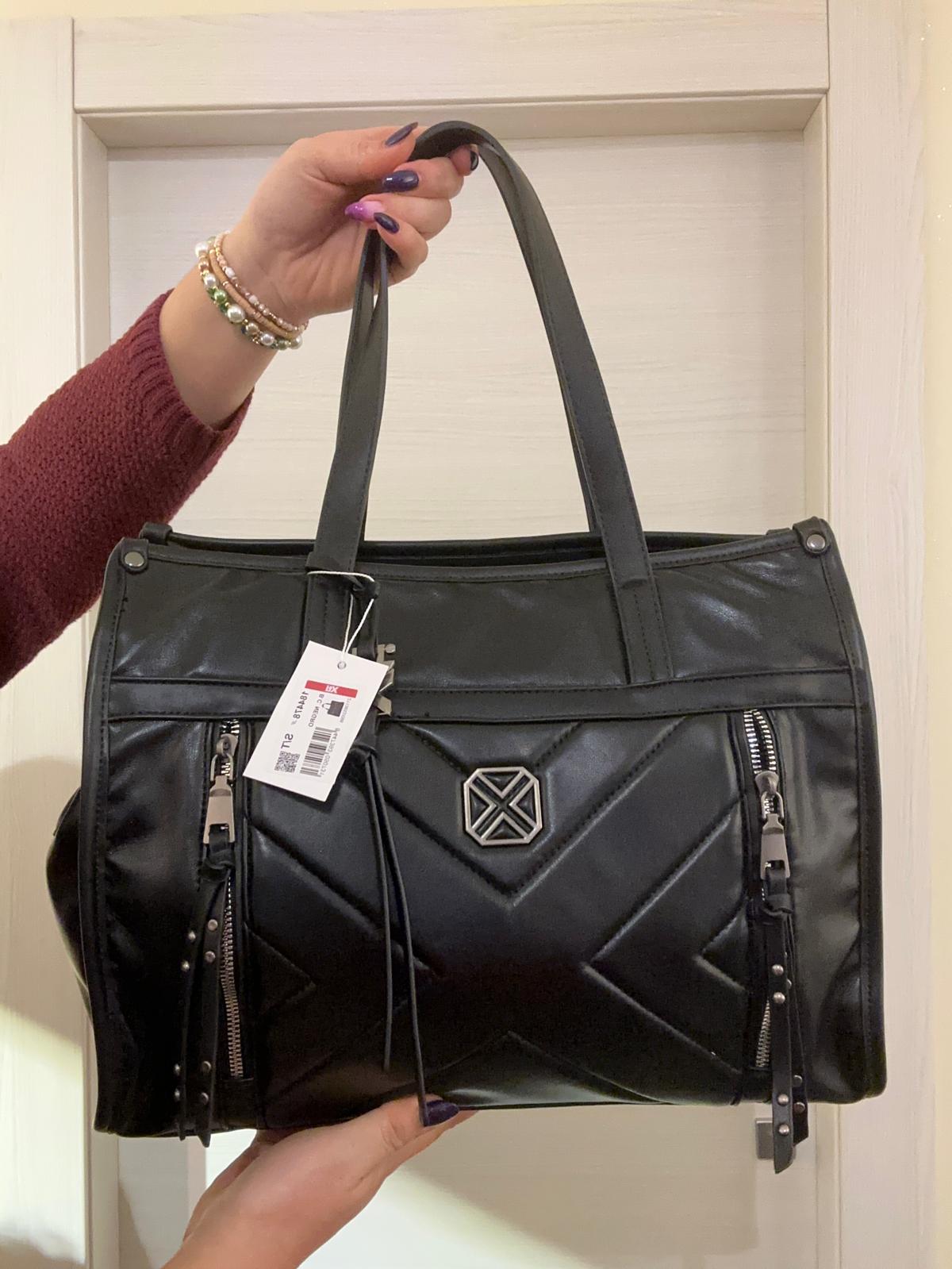 BORSA XTI NERA TRAPUNTATA AMPIA