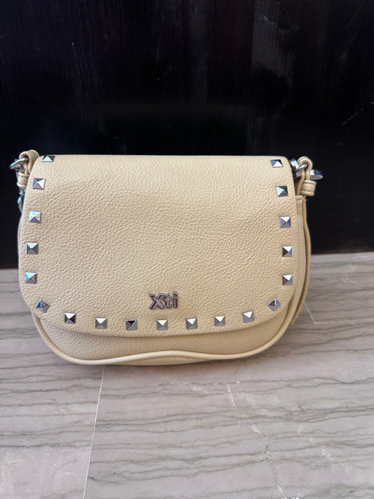 Borsa Donna Xti Gialla con Borchie – A Spalla e Tracolla