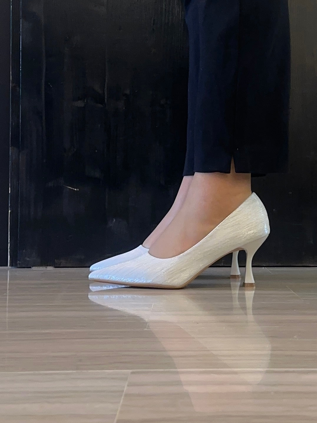 Décolleté Donna Crichic Argento Luminoso – Interno in Pelle