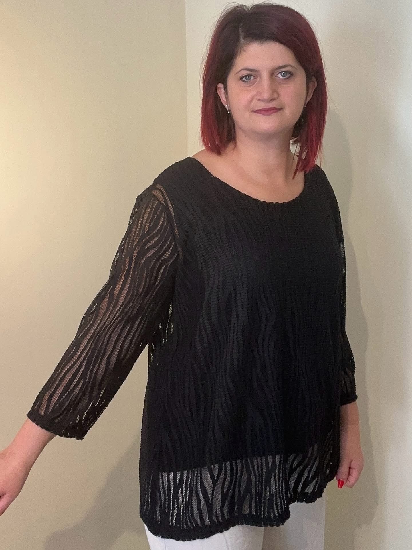 MAGLIA DONNA NERA IN VISCOSA TAGLIA UNICA