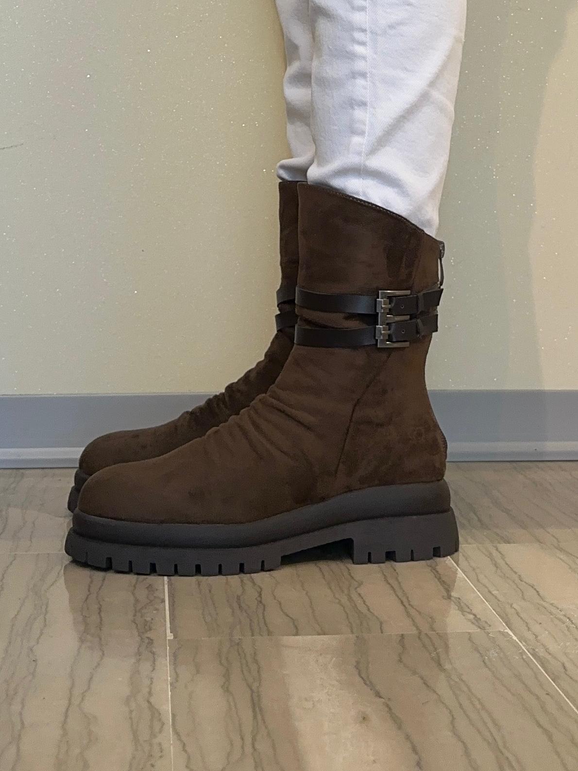 STIVALETTO DONNA CRICHIC IN PELLE SCAMOSCIATA COLOR CAFFÈ