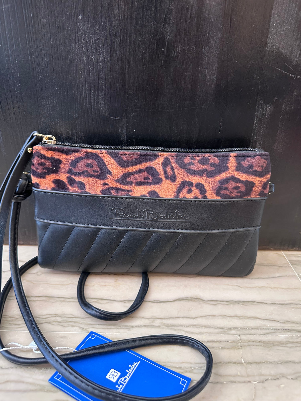 Tracollina Renato Balestra – Nero con dettaglio animalier