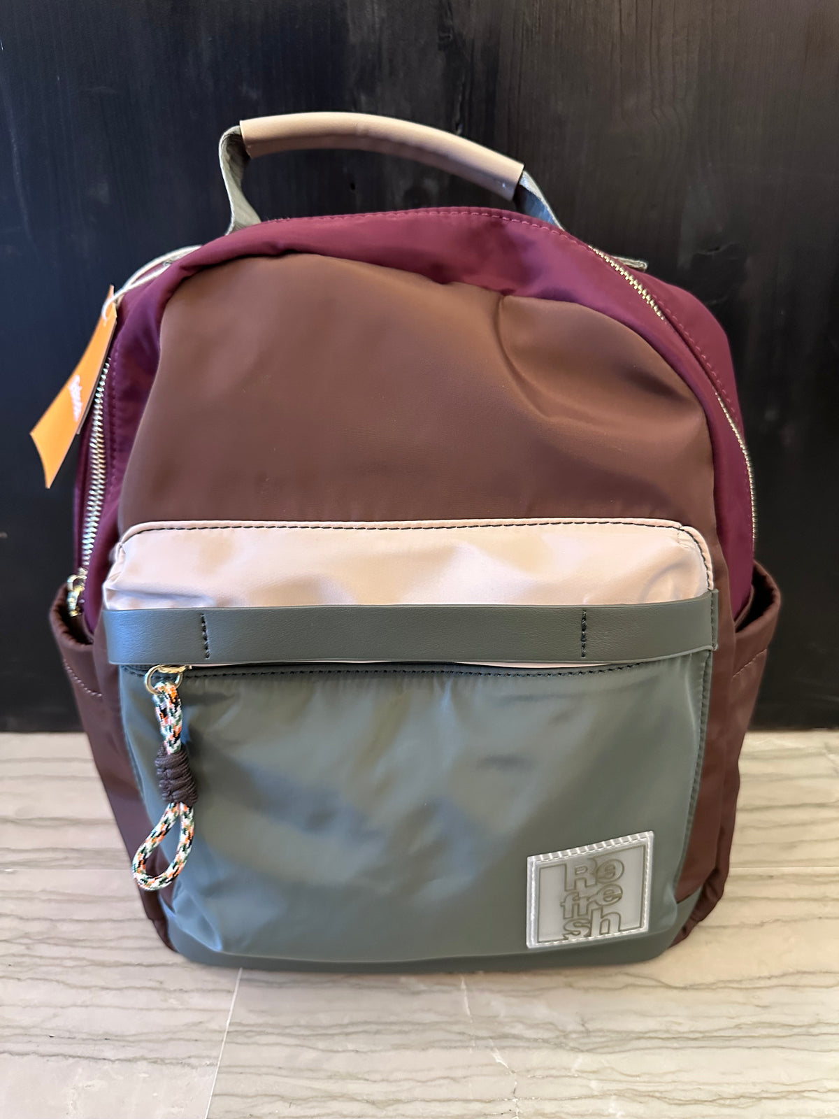 Zainetto Refresh donna – Multicolore marrone Verdone bordeaux e rosa cipria