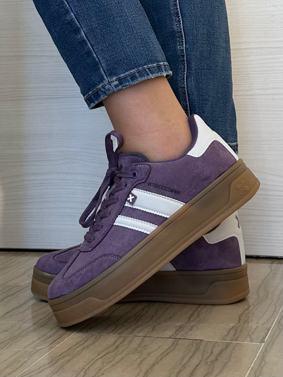 SNEAKER XTI VIOLA E BIANCA