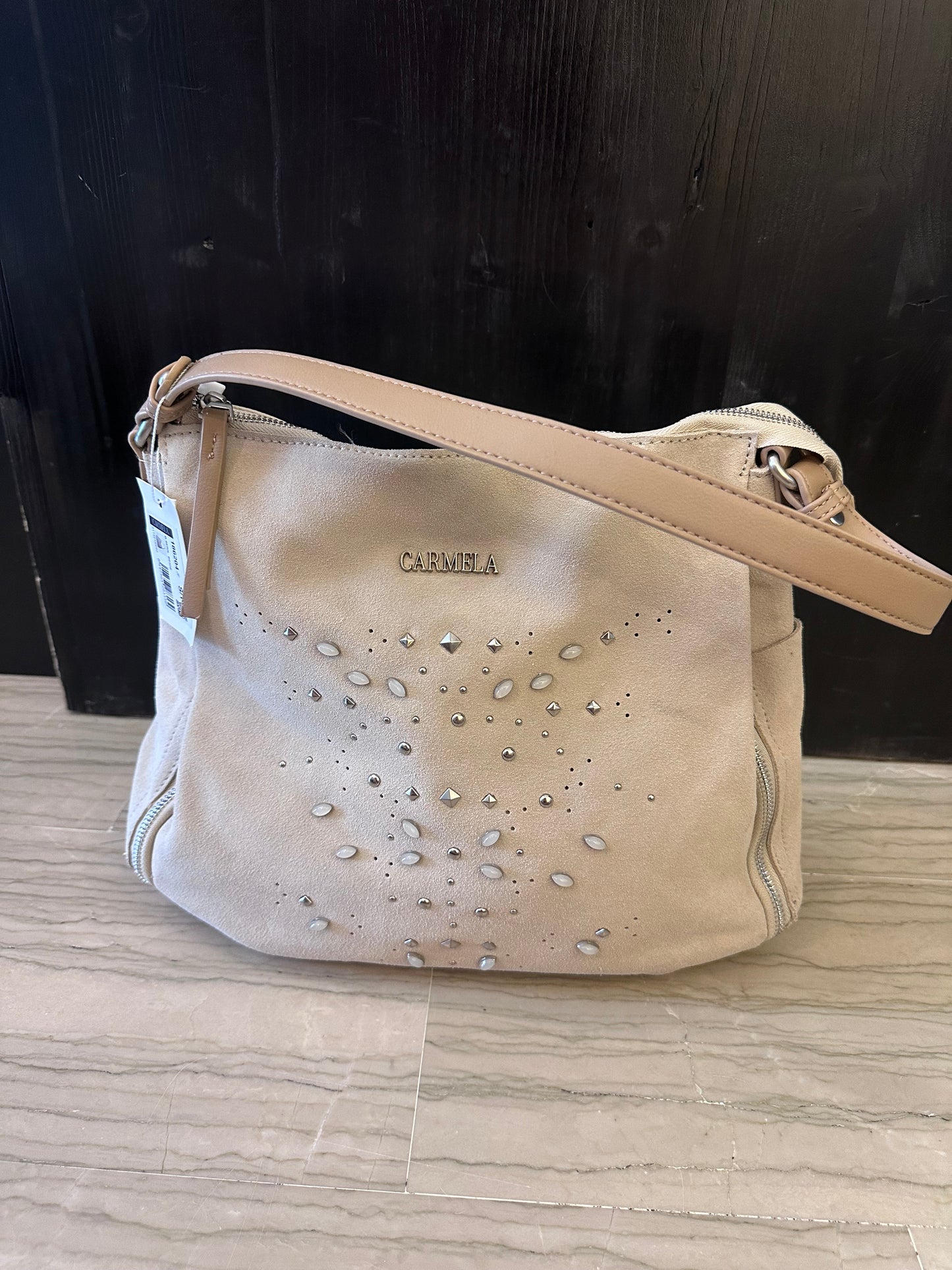 Borsa Donna Carmela in Pelle Beige – A Spalla