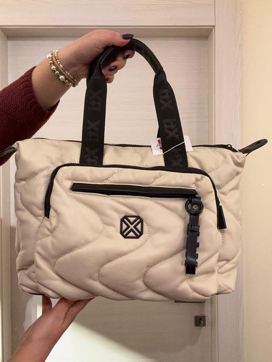 BORSA XTI BEIGE IMBOTTITA CON MANICI E TRACOLLA
