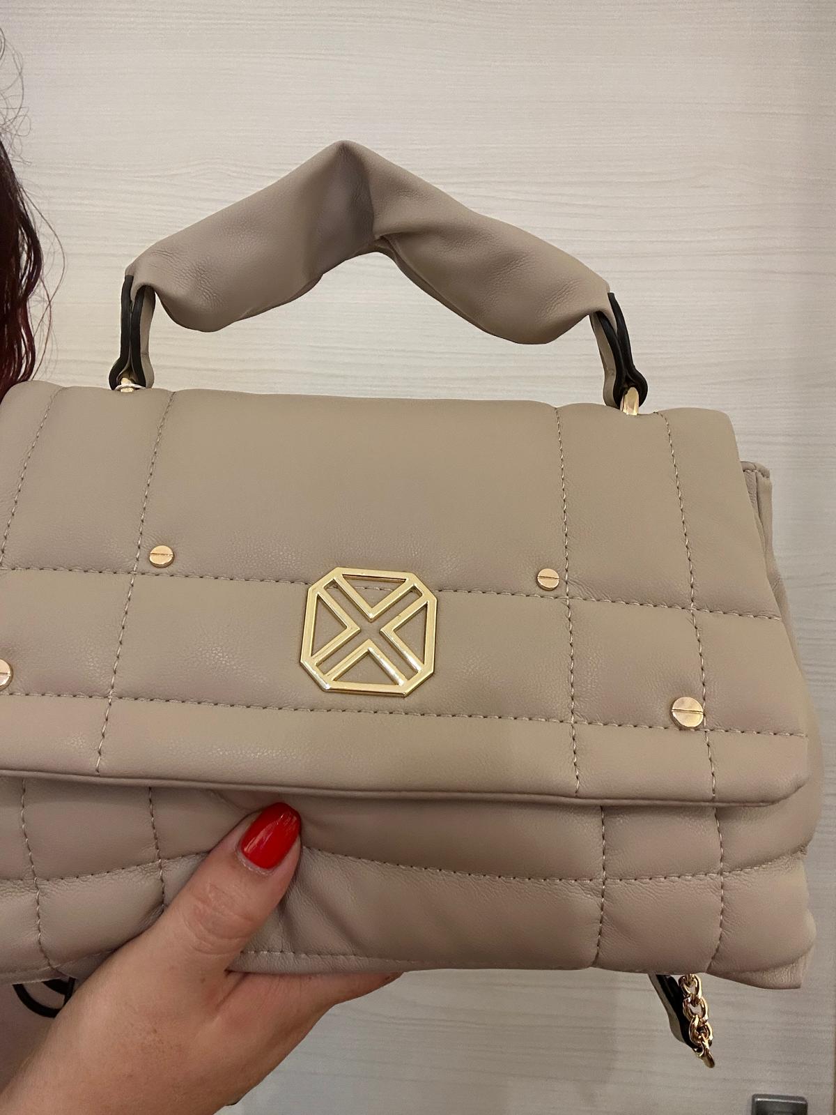 BORSA DONNA XTI MEDIA MORBIDA BEIGE A MANO E TRACOLLA