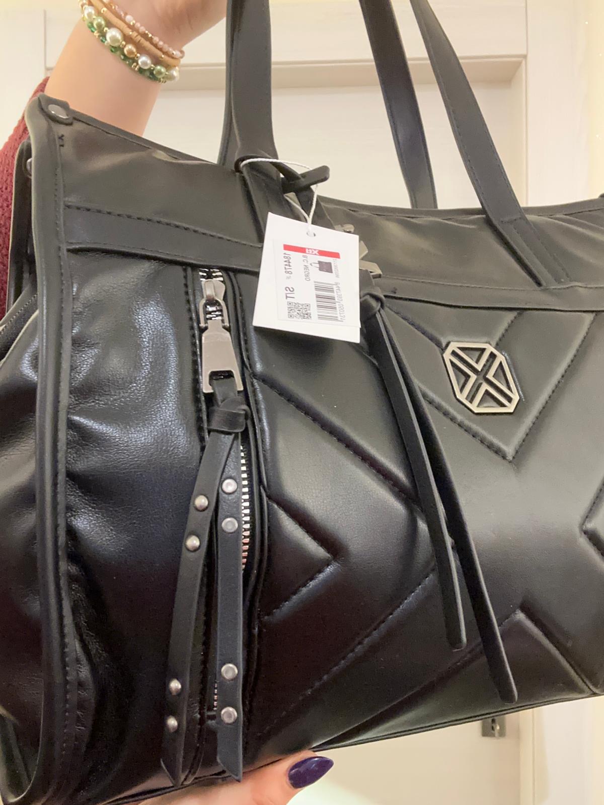 BORSA XTI NERA TRAPUNTATA AMPIA