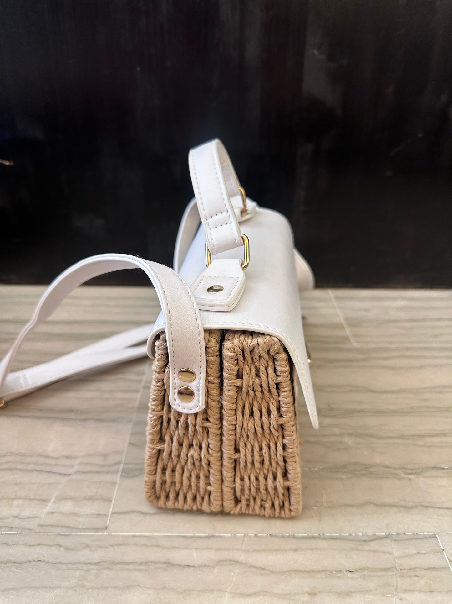 Borsa Xti Bianca Effetto Paglia – Borsa Donna a Mano e Tracolla
