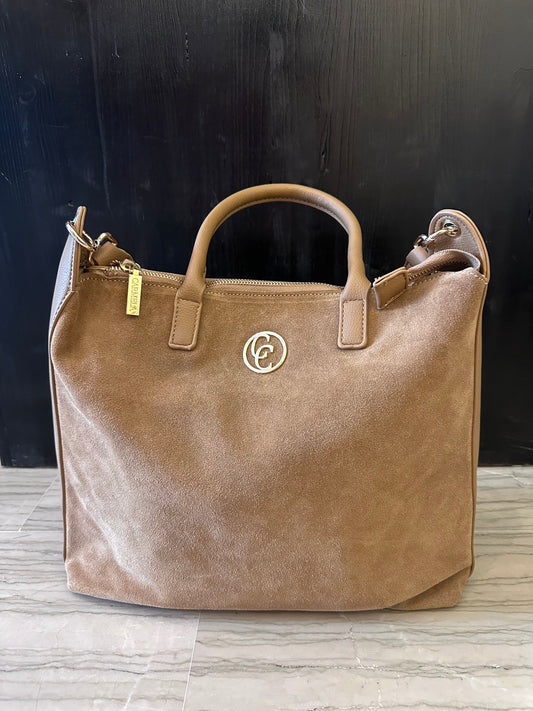 Borsa Donna Carmela in Pelle Camel – A Mano e a Spalla