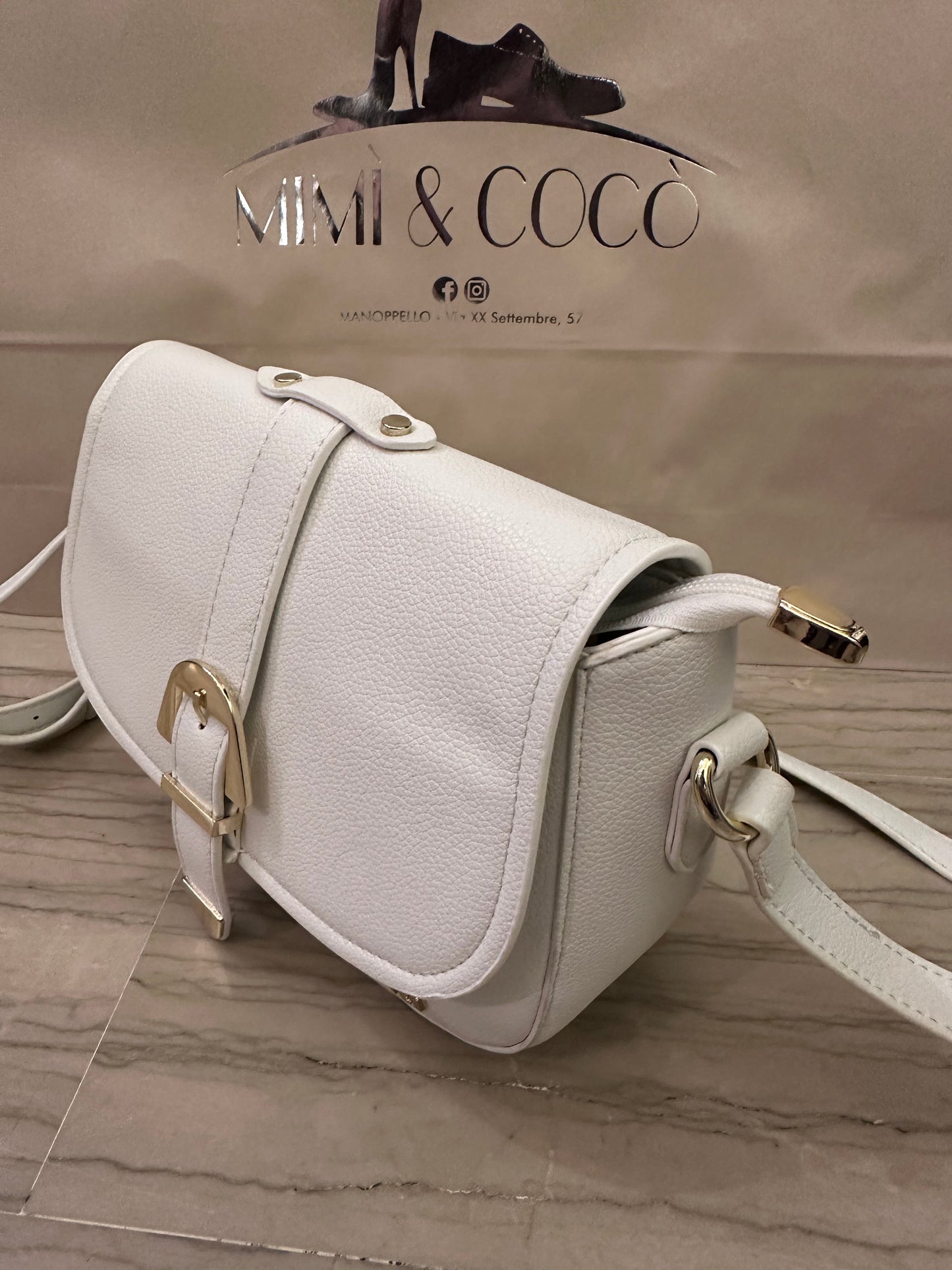 Borsa Donna Xti Bianca e Oro - Chic e Elegante