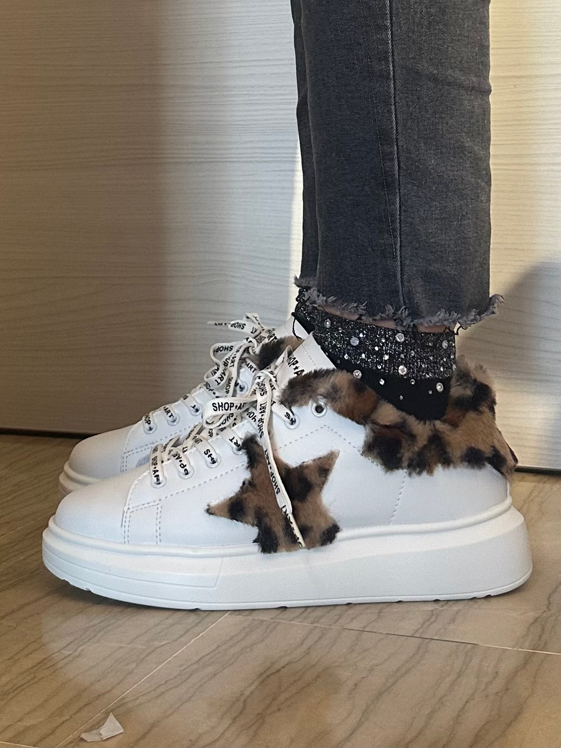 SNEAKER KIM SHOP ART BIANCA E LEOPARDATA