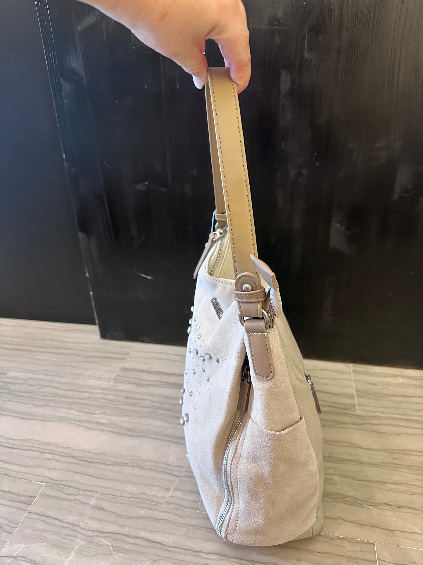 Borsa Donna Carmela in Pelle Beige – A Spalla