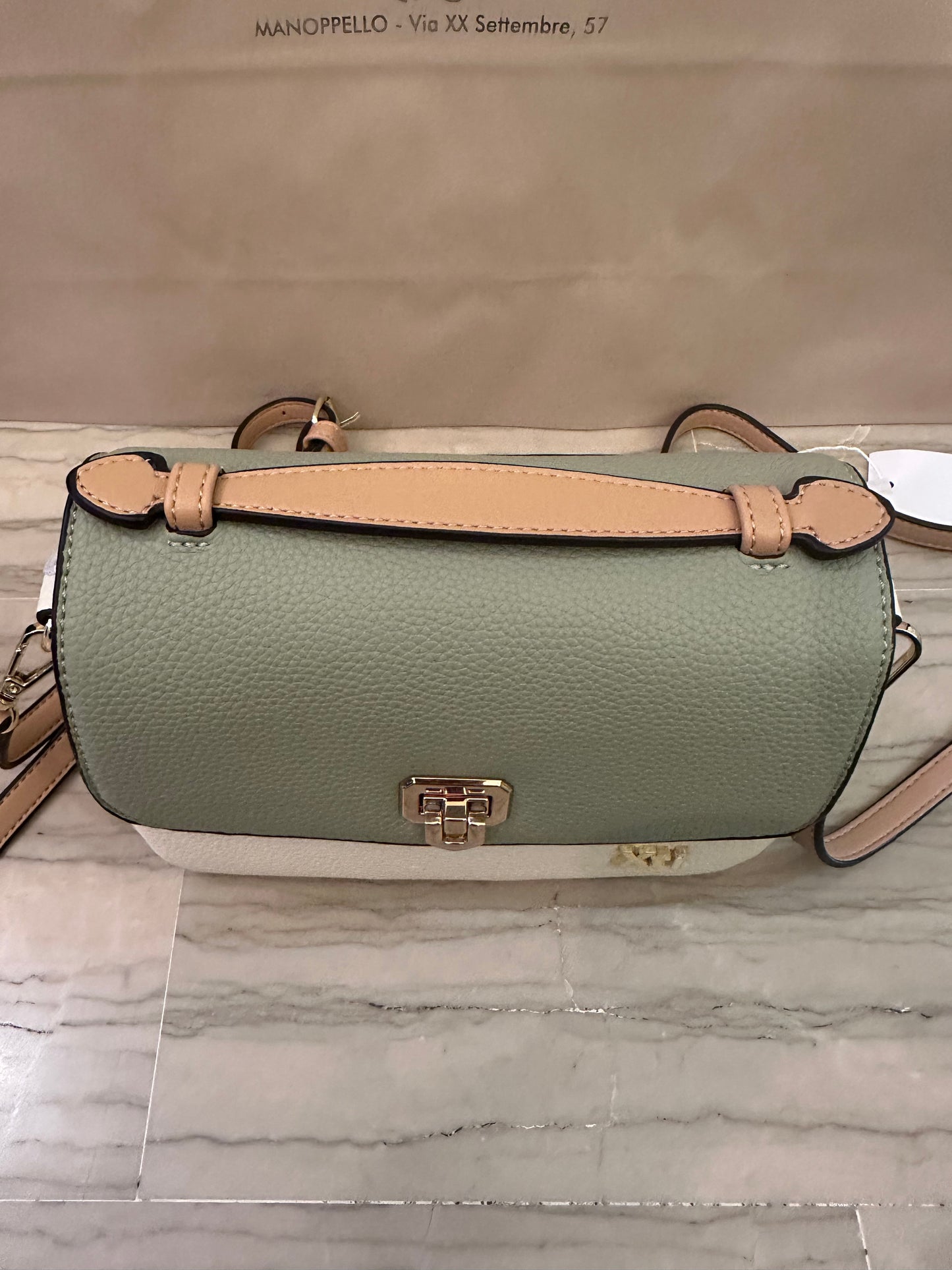 Borsa Multicolor Verde Beige Tracolla – Crossbody Elegante 19 cm