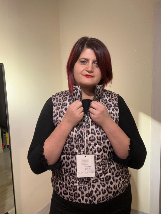 SMANICATO DONNA CORTO LEOPARDATO