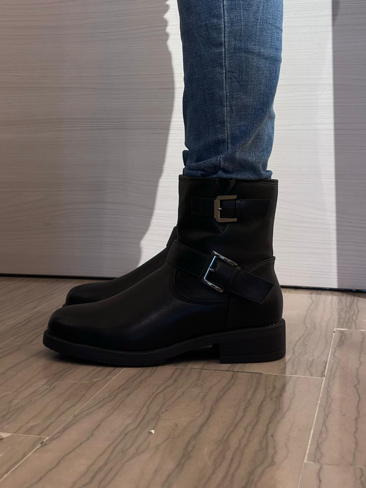 STIVALETTO DONNA SOFT SPACE NERO CON FIBBIE