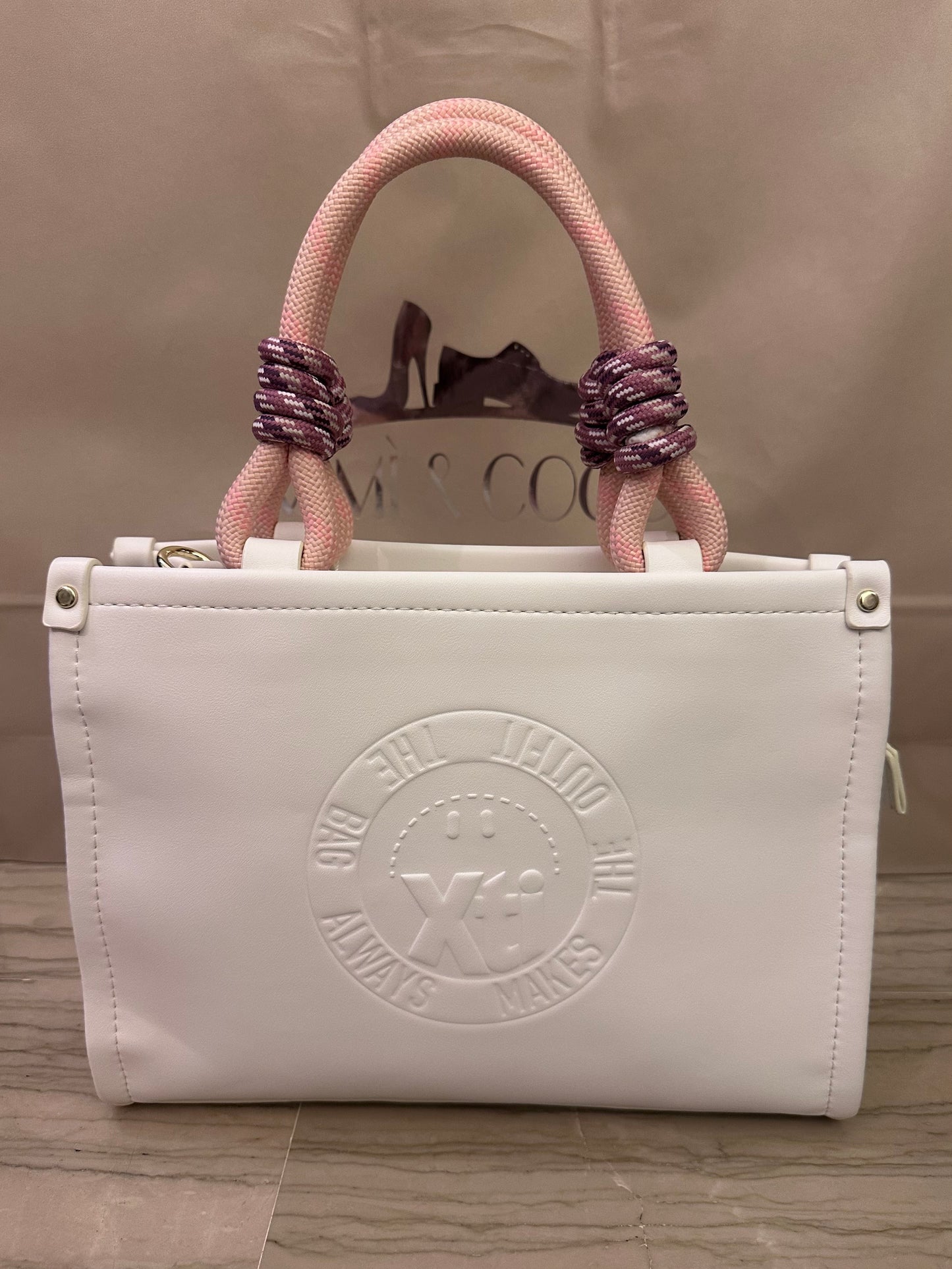 Borsa Xti Donna Bianca Semirigida con Manici – Handbag Elegante Rosa Mood