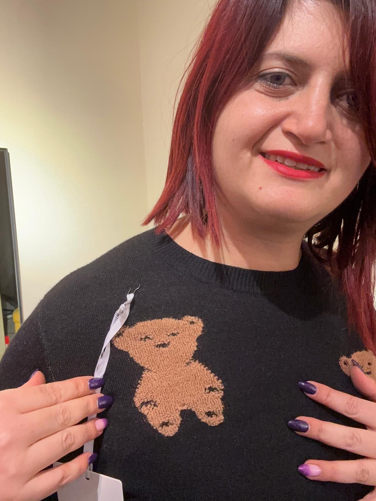 MAGLIA DONNA TEDDY NERA E MARRONEIN VISCOSA