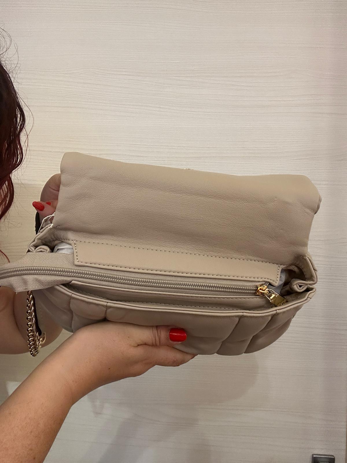 BORSA DONNA XTI MEDIA MORBIDA BEIGE A MANO E TRACOLLA
