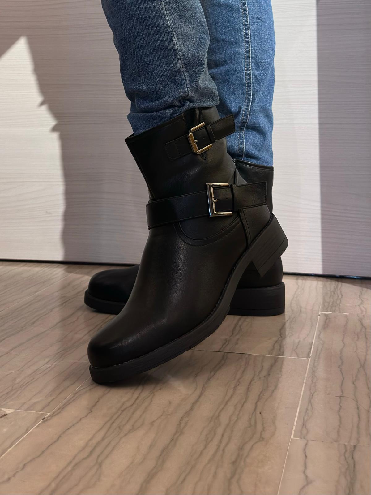 STIVALETTO DONNA SOFT SPACE NERO CON FIBBIE