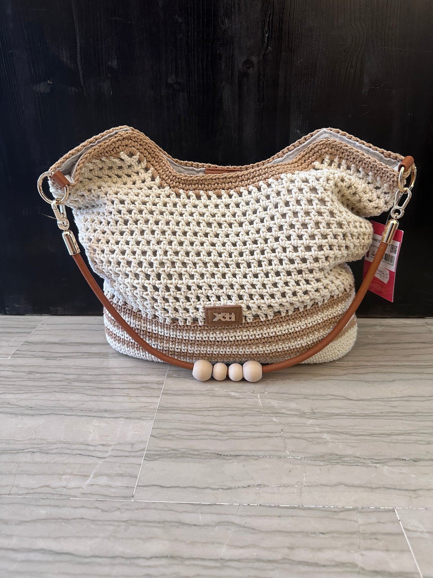 Borsa Xti Intrecciata Naturale con Tracolla – Borsa Donna Estiva in Stile Boho Chic