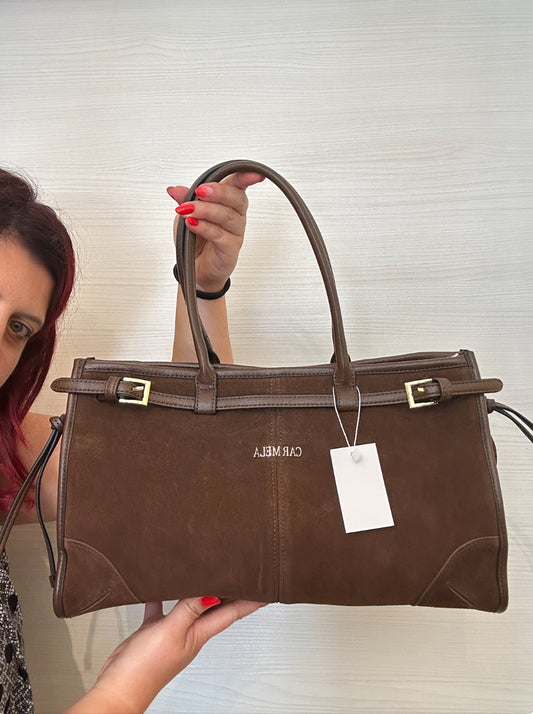 BORSA CAPIENTE CARMELA IN PELLE MARRONE