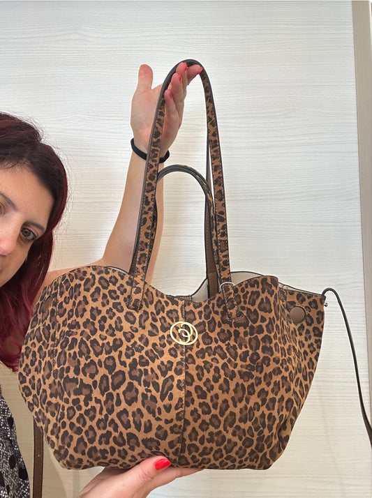 BORSA A MANO O A SPALLA CARMELA IN PELLE LEOPARDATA