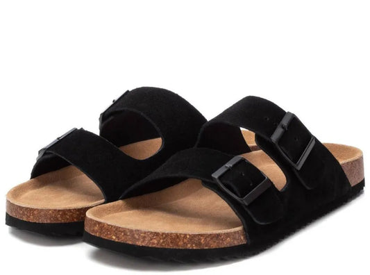 CIABATTA XTI UOMO NERO IN PELLE SCAMOSCIATA