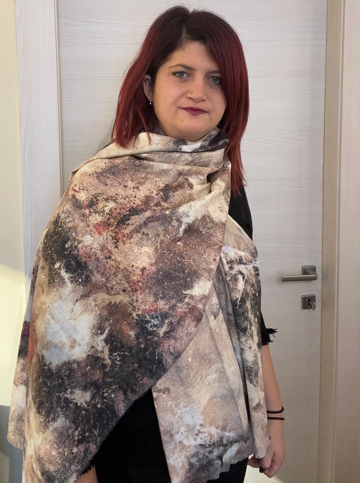 SCIARPA DONNA IN CALDA VISCOSA MULTICOLORI CALDI