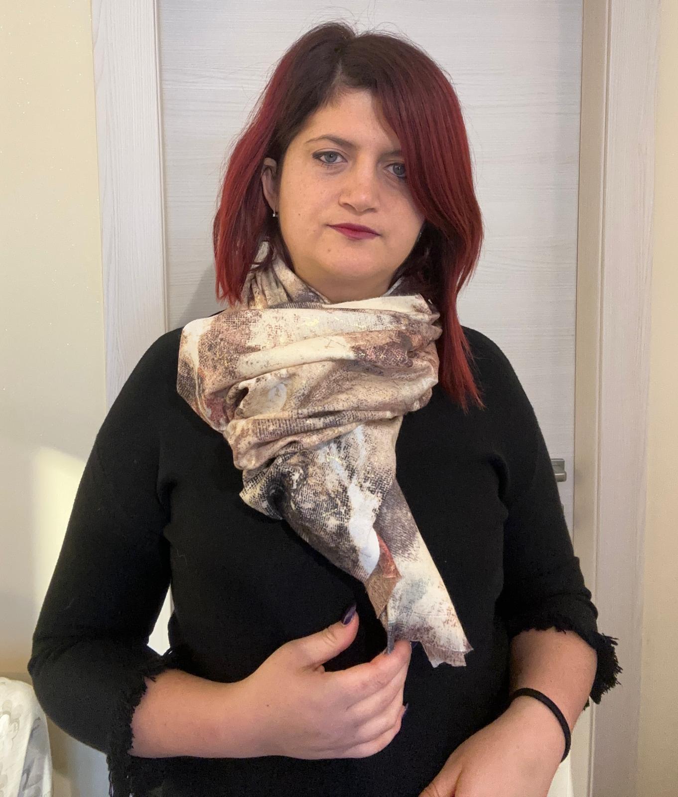 SCIARPA DONNA IN CALDA VISCOSA MULTICOLORI CALDI