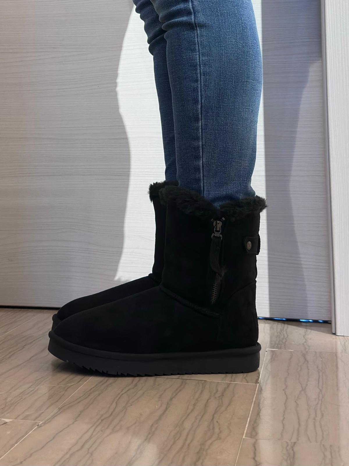 STIVALETTO XTI DONNA IN ECOPELLICCIA CON ZIP - COLORE NERO