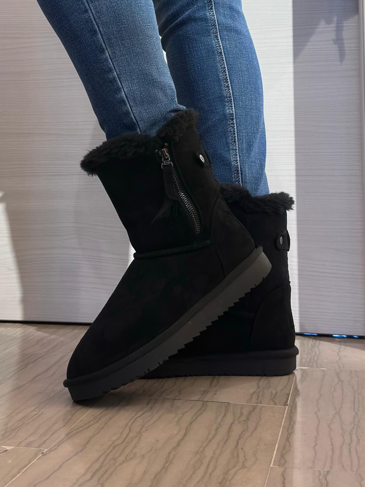 STIVALETTO XTI DONNA IN ECOPELLICCIA CON ZIP - COLORE NERO