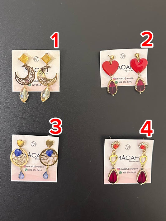 ORECCHINI ORO E COLORATI