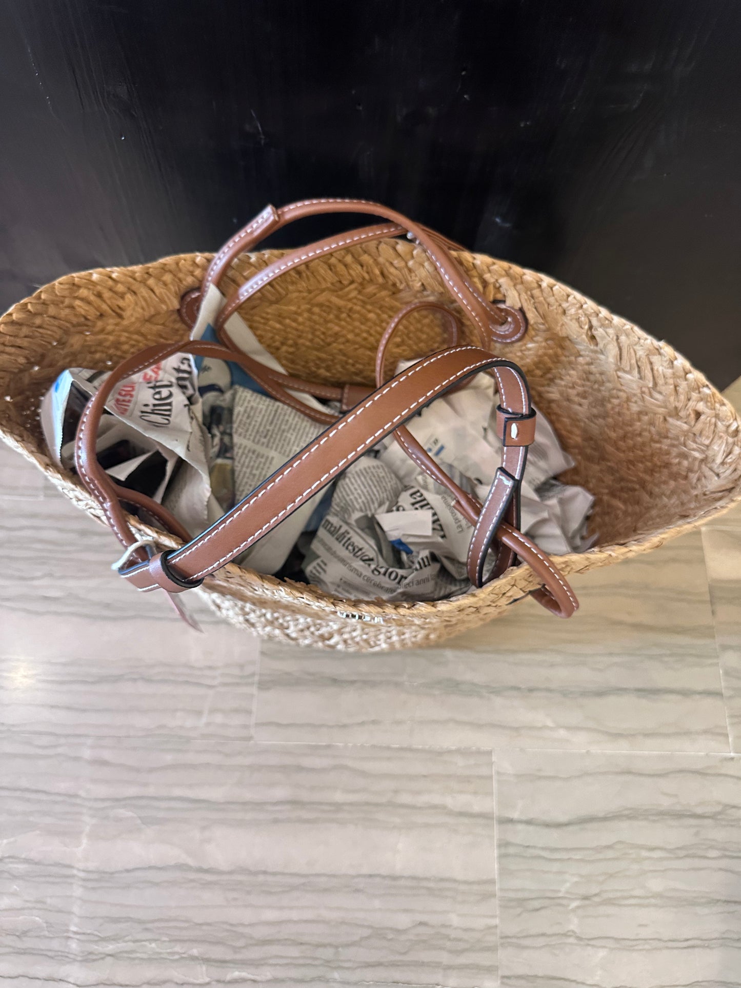 Cestino Xti Effetto Paglia Naturale – Borsa Donna Estiva a Mano